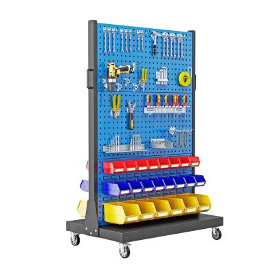 China Cold Rolled Steel Galvanized Sheet Large Capacity Hardware Tool Display Stand Multifunctional Tools Hanging Rack for sale