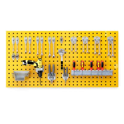 China High Quality Cold Rolled Steel Galvanized Sheet Tools Hanging Display Rack Square Hole Rack Tool Board For Workshop for sale