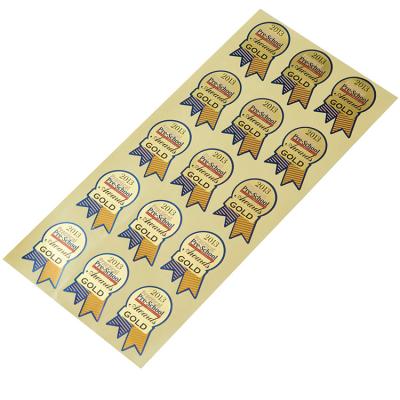 China Recycled Materials Maker Customized Die Cut Double Sided Printing DIY Pattern Gold Foil Sticker Sheet for sale