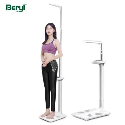 China Body Fat/Water/Muscle/Bone/Calories/BMI/Height/Weight Digital Commercial Pharmacy Electronic Human Height and Weight Ultrasonic Machine for sale