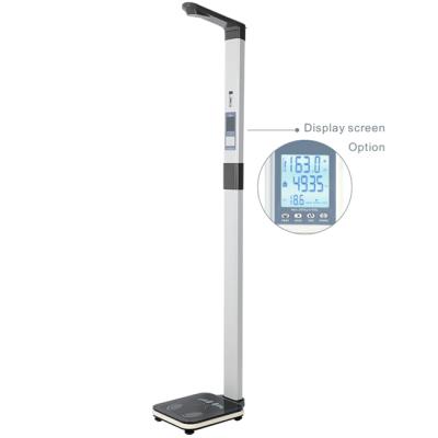 China Automatic Voice/BMI/Height/Review Function 6V 2A DC Power Measuring Machine Height Weight Scale for sale