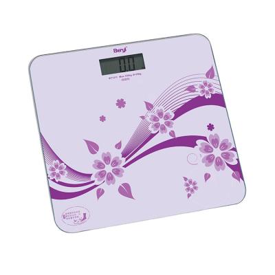 China Hot Sale 150kg Tempered Glass Square Body Digital Weight Scale Electronic Bathroom Scales Item for sale