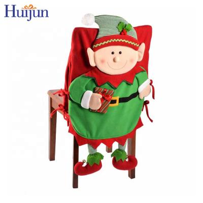 China 2021 Wholesale Christmas Red Party Cover Chair 3D Elf Decorative Home Decorations Ornament Suppliers for sale