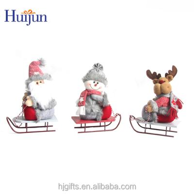 China Decorative Christmas Sleigh Santa Decoration For Party Decoration for sale