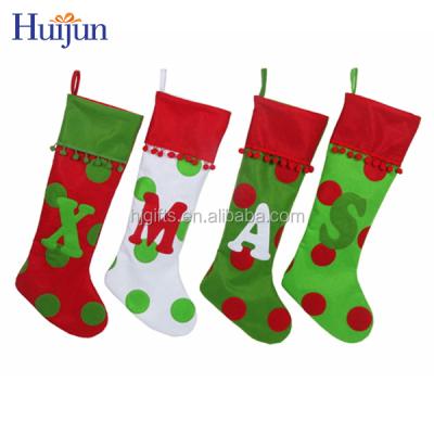 China Hot Selling Custom Bulk Decorative Felt Decoration Bulk Stitch Christmas Hanging Stockings Monogrammed for sale