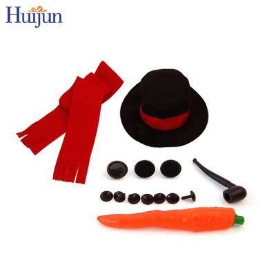 China Winter Christmas DIY Toy Decorative Funny Top Hat Snowman Decorating Kits Snowman Making Tools Gifts For Kids for sale