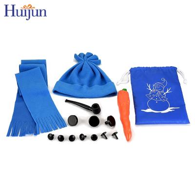 China 2021 Christmas Snowman Decorations DIY Kits Blue Lovely Snowman Environmentally Friendly Making Tools Floppy Hat Outdoor Activity for sale