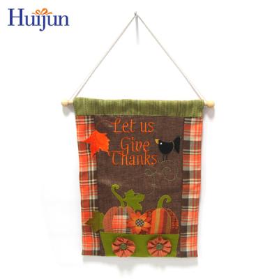 China Decorative Harvest Scarecrow Stitched Stick Wall Hanger for sale