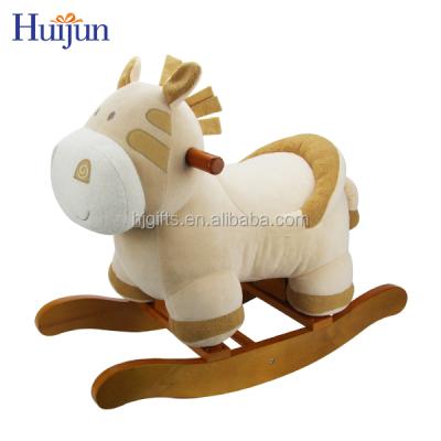 China Ride On Wooden Toy New Promotion Custom Cheap Plush Rocking Horse Calf Toy for sale