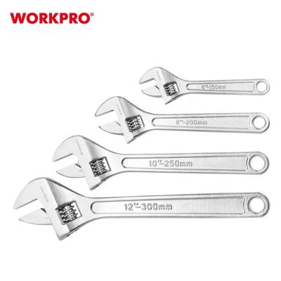 China WORKPRO Carbon Steel Adjustable Spanner Set Heavy Duty Handle 6