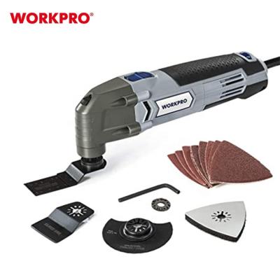 China Muliti-purpose WORKPRO 300W Multi Purpose For Sanding Cutting Scratching Polishing Grinding Electric Angle Grinder 16 Pieces Universal Accessory for sale