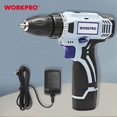 China Mini Wireless Power Driver WORKPRO 12V Cordless Drill Driver WORKPRO 12V DC Lithium-Ion Battery Electric Cordless Drill 3/8-Inch 2-Speed ​​Dril Steel Wood Ceramic In for sale