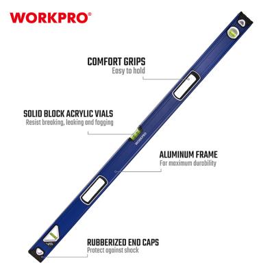 China WORKPRO Expandable 1200MM 48 INCH Verti Site Horizontal Level BOX HEAVY DUTY ALUMINUM LEVEL WP262017 for sale