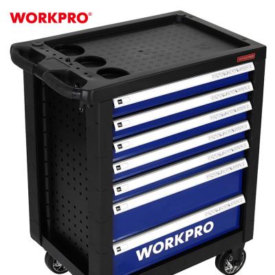 China WORKPRO Tool Cabinet with Top Drawer 7-Drawer Roller Cabinet Tool Storage Cabinet Box Tool Organizer WP285002 for sale