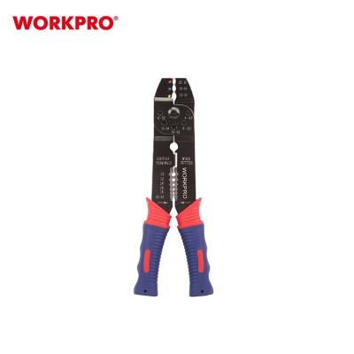 China Wire Cutter Tool Comfortable Wire Stripper Plier Handle WORKPRO Stripping Tool Crimping and Twisting Tool for sale