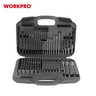 China WORKPRO 120PC Power Tools Machine Tools Accessories Pta Drill Tool Kit Combination Drill Set Drill Bit Set for sale