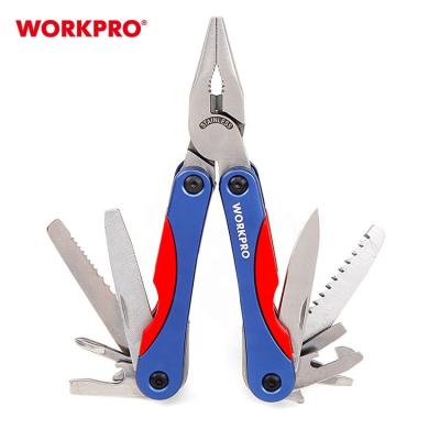 China WORKPRO 15 In 1 Multi Function Outdoor Camping Clipping Tools Knife Survival Gear Tool Multi Pliers Multi Purpose Tools for sale