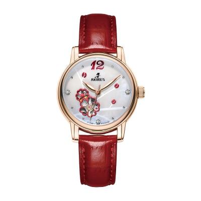 China Women Luxury Custom Logo Power Reserve Watches 50m Water Resistant Stainless Steel Automatic Mechanical Wrist Watch for sale