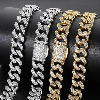 China Vintage Wholesale Mens 14K 18K Gold Stainless Steel Cuban Link Chain Hip Hop Necklace Titanium Double Layered Custom Cuban Link Chain for sale