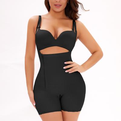 China Antibacterial Plus Size Underbust Jumpsuit Zipper Fajas Colombianas Shapewear Slimming Corset Body Shaper for sale