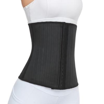 China 2021 Antibacterial New Stong Diet Shaper Hangs 29 High Quality Rubber Steel Bone Latex Waist Trainer for sale