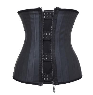 China 2021 Steel Boned Fajas-Reductor 25 Waist Trainer Wholesale Antibacterial Factory Quality Latex Shaper Zip and Hook for sale