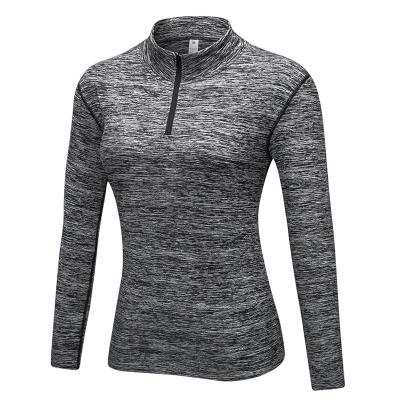 China Fashion Breathable Fitness Women Winter Sports Pullover 1/4 Sleeve Long Velor Hoodie Sweatshirts for sale