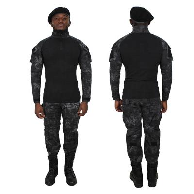 China Anti-Static Durable Tactical Black Frog Military Suit Combat Army Training Style Python G1 Military Uniform for sale