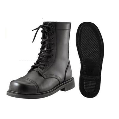 China Genuine Full Grain Rubber Men's Combat Boots Leather Military Shoes for sale