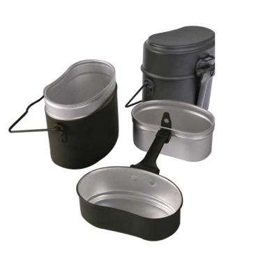 China 3pcs Germany Style Military Aluminum Mess Tin For 3pcs Camping for sale