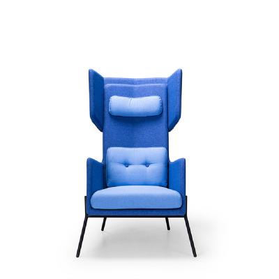 China Glass Fiber Reinforced multifunctional professional plastic blue lounge maker soft lounge chair for sale