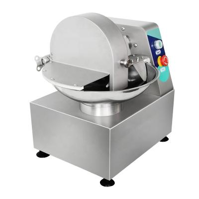 China Factory Commercial 304 Stainless Steel Electric Knife 5L Sausage Lamb Meat Cube Bowl Cutlet Cutter Machine for sale