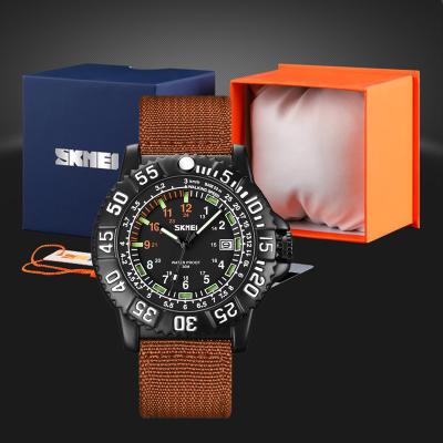 China Original Skmei 9281 Men's Custom Waterproof Quartz Watch Relogio Masculino Automatic Logo Dial Wristwatch Nylon Strap Date Watch Manufacture for sale