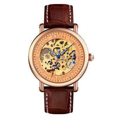 China Skmei 9229 Luxury Automatic Mechanical Wrist Watch Leather Men's Watch Fashion Wrist Watch Waterproof Watch for sale