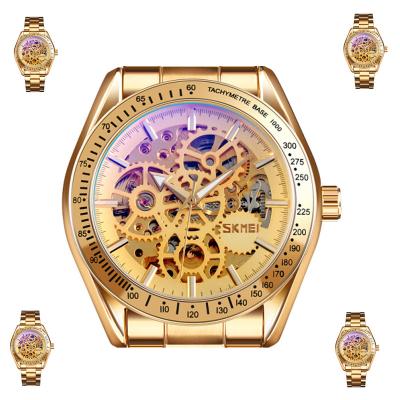 China Wholesale custom skmei 9194 men's automatic luxury gold hollow wrist water resistant mechanical wristwatches watch for sale