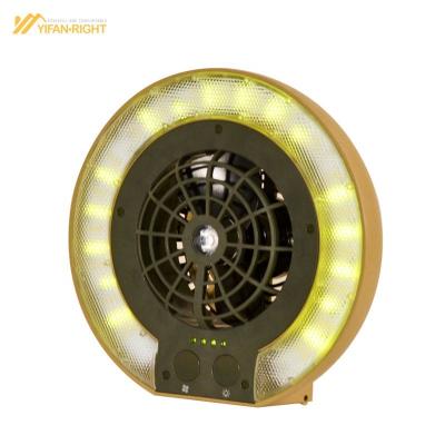 China Indoor Outdoor Camp Lantern Outdoor Emergency Garden Basement Fan With Light For Camping for sale