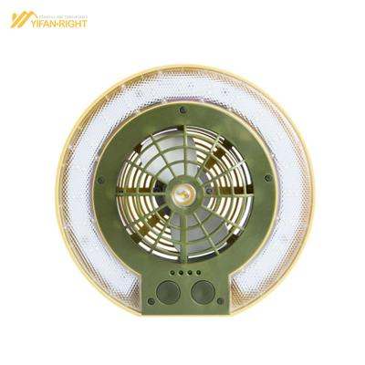 China Indoor Outdoor Portable Lamp Fan Camp Emergency Garden Basement Garden Basement Rechargeable Function for sale