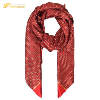 China Clothes decoration Fashion custom 100% silk men scarves printed scarf men for sale