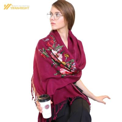 China Clothing Decoration Stable Quality Custom Wool Scarves For Women 100% Wool Shawls Printed Scarf Wool for sale