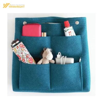 China Eco-Friendly Durable Felt Storage Quick Organizing Bag Felt Purse Organizer Insert Tote Bag for sale