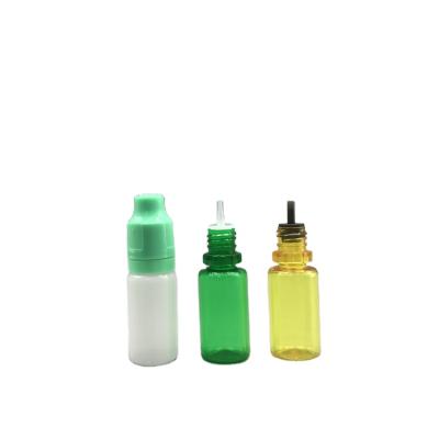 China Wholesale 10ML Clear Plastic PET Bottle Small Eyes Drop BEAUTY PACKAGING Eliquid Bottle Plastic Oil Dropper Bottles for sale