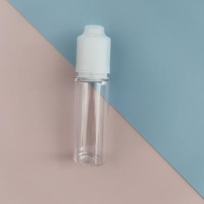 China Personal care factory direct sale 15ml PET e-liquid bottle high slim vape juice bottle with child safe cap for sale