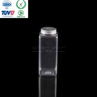 China Beverage factory outlet 500ml PET square bottle disposable plastic beverable juice bottle for sale