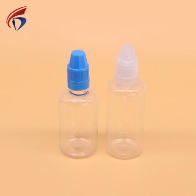 China 50ml Factory 50ml E-Liquid Lots Clear E-Liquid Screw Cap Pet Dropper Bottle Label Eye Drop Squeeze Bottle for sale