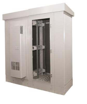 China Outdoor Power Distributing W-TEL Telecom Power Supply Rectifier 19inch Rack Equipment Cabinet Waterproof Enclosure With Heat Exchanger Cooling for sale