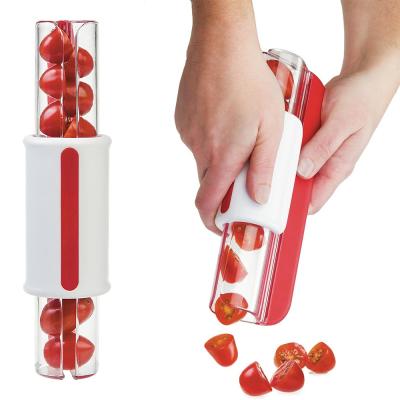 China Amazon Success Kitchen Accessories Dishwasher Safe Fruits Slicing Viable Cherry Grape Potato Slicer Tool for sale