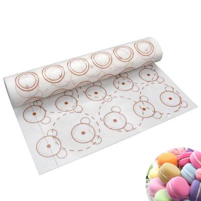 China Selling French Dessert Macaron Mat Silicone Baking Sheet Mats New Product Non-Stick Double Sided Bear Viable Wholesale Amazon Best for sale