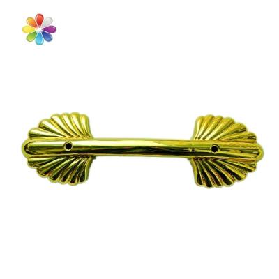 China European Style Cremation Funeral Coffin in 9003 Plastic Handle and Gold Color for sale