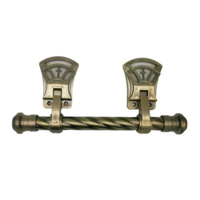 China European style ABS plastic handle 9527-2 with twisted and plated steel pipe in antique brass color for sale