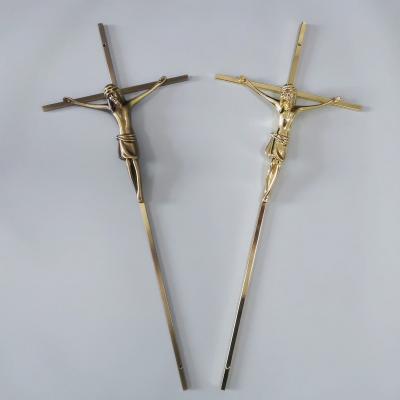 China European Style Competitive Price Metal Crucifix 8001E Funeral Products For Wooden Casket Decoration And Ornaments for sale